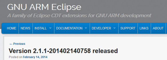GNU ARM Eclipse 2.1.1
