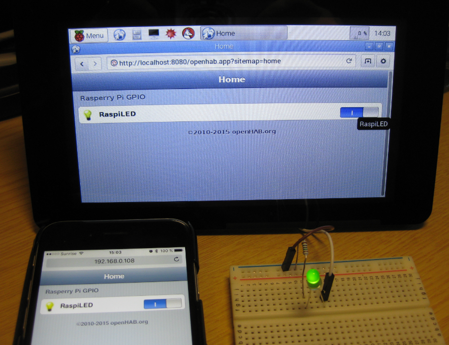 Controlling the LED with openHAB