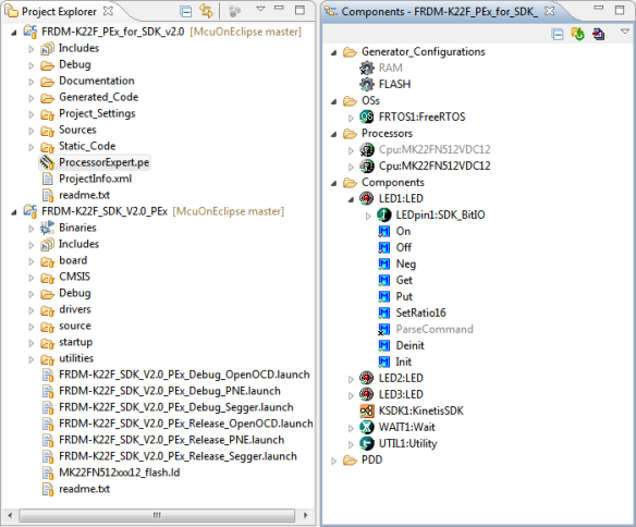 NXP Kinetis SDK V2.0 and Processor Expert Side-by-Side under Eclipse